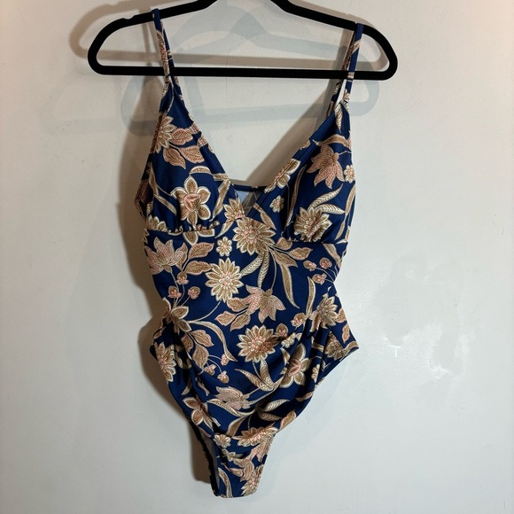 CUPSHE Sz XL Paisley Floral Thin Straps One Piece Bathing Suit NEW WITH TAGS - Picture 3 of 8